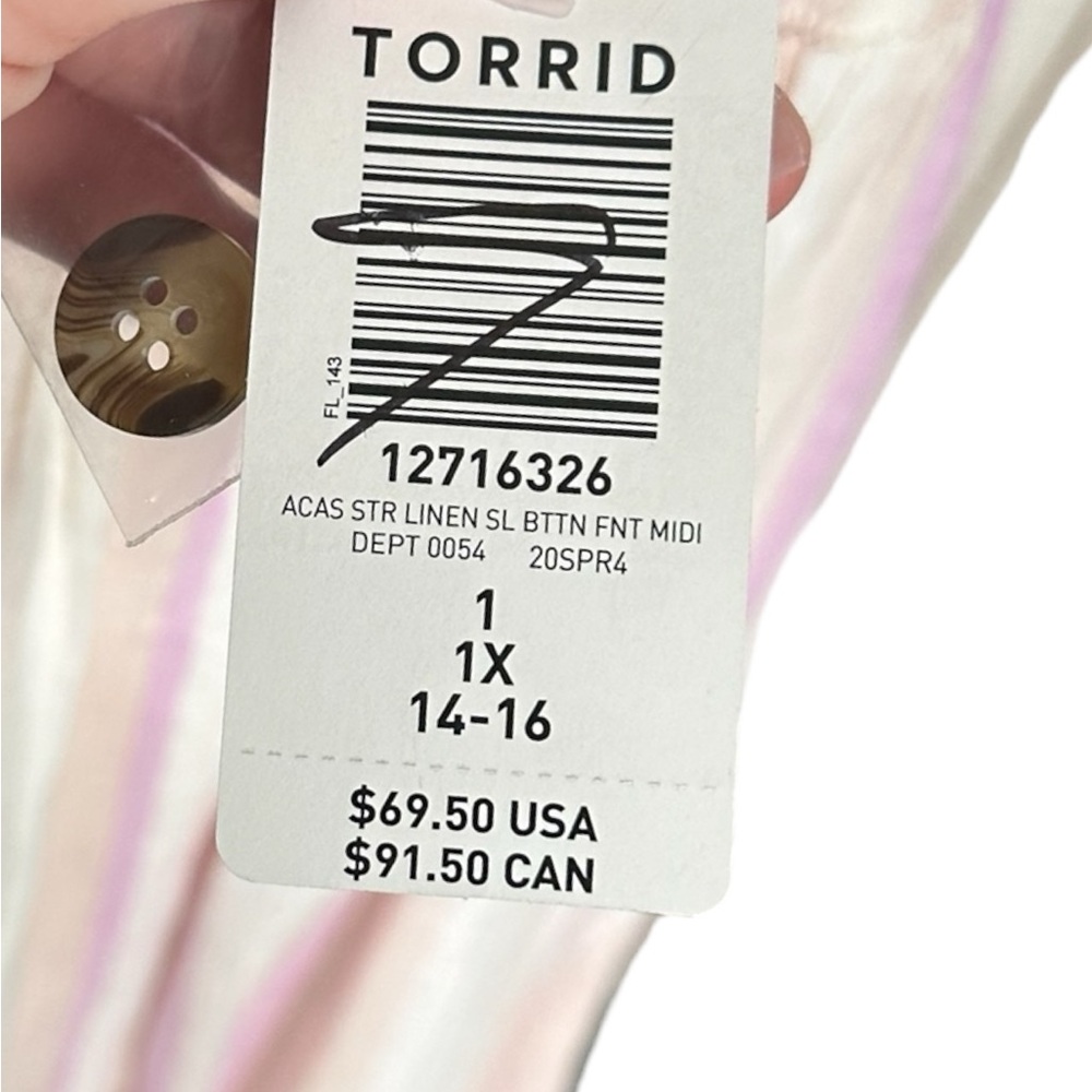 NWT Torrid Linen Dress - Picture 4 of 7